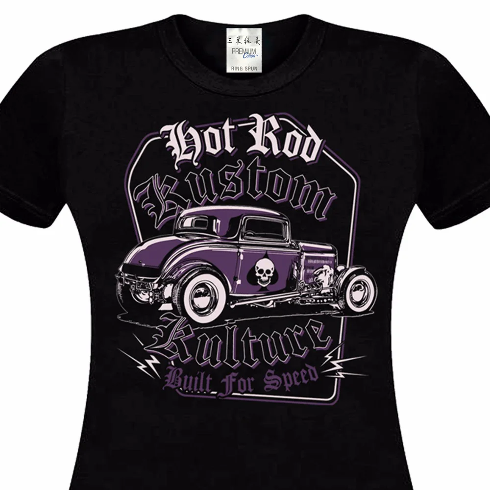 

Women T Shirt 2019 Summer Fashion O Neck Hip Hop Short Sleeve T-Shirt Hot Rod Kulture Built For Speed Movie Tee shirt