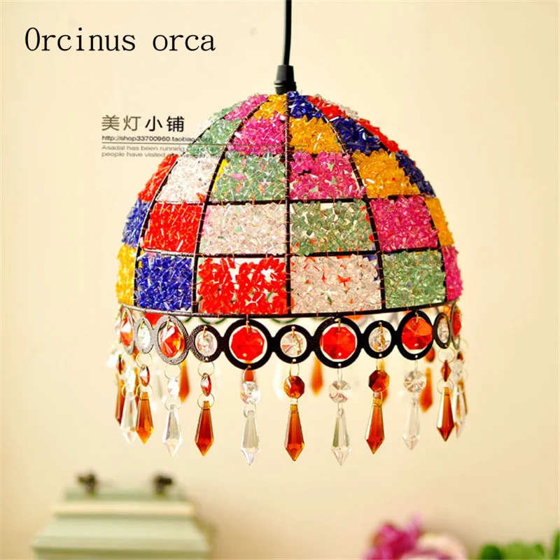 

Mediterranean Garden Crystal Chandelier lobby bar entrance hallway Bohemia exotic Chandelier free shipping