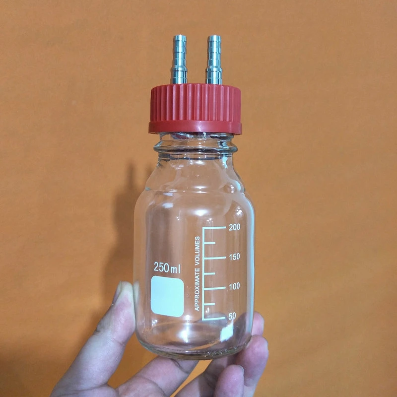 

250ml clear biological anaerobic reaction bottle fermentation flask 250ml transparent glass reagent reaction bottle