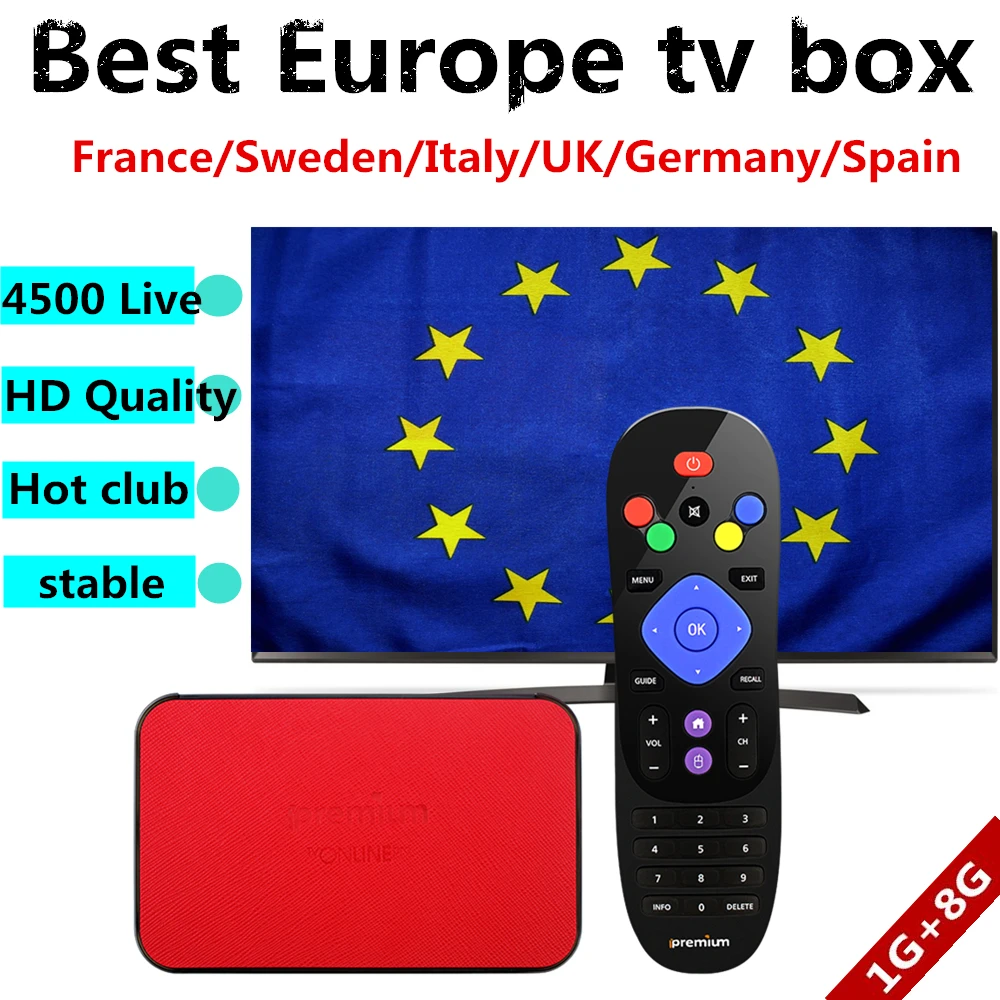 

ipremium TVonline iptv Box with 1 year Italy France UK Germany Sweden Israel USA Canada XXX iptv iptv m3u mag free shipping