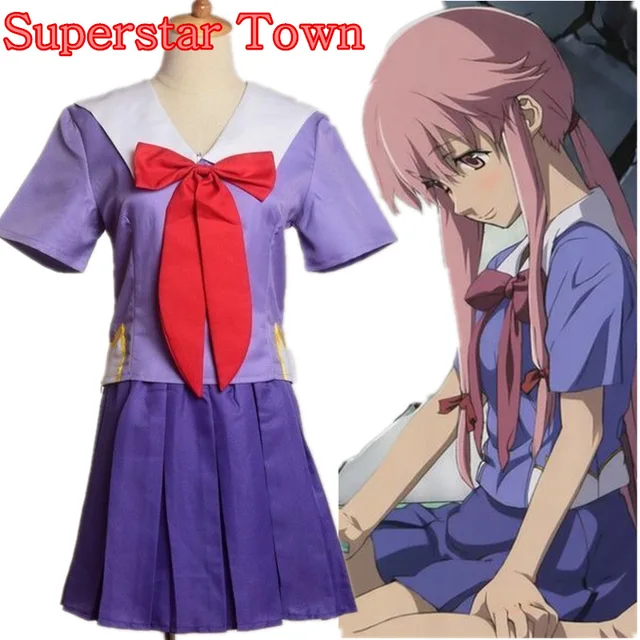 future diary mirai nikki 2nd gasai yuno gasai school uniform cosplay