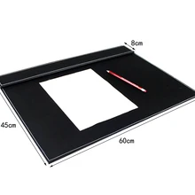 Полезное прямоугольное деревянное кожаное офисное настольное письмо и рисование доска-планшет с бумажным зажимом черный 235A