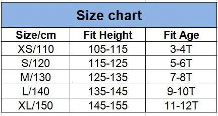 Navy Uniform Size Chart