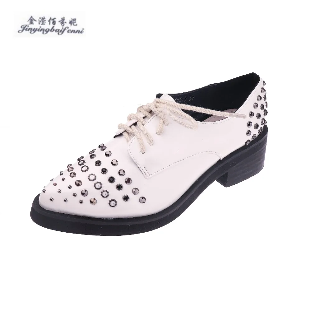 0 : Buy Special offer Clearance Patent leather shoes Women&#39;s Rivet Metal decoration ...