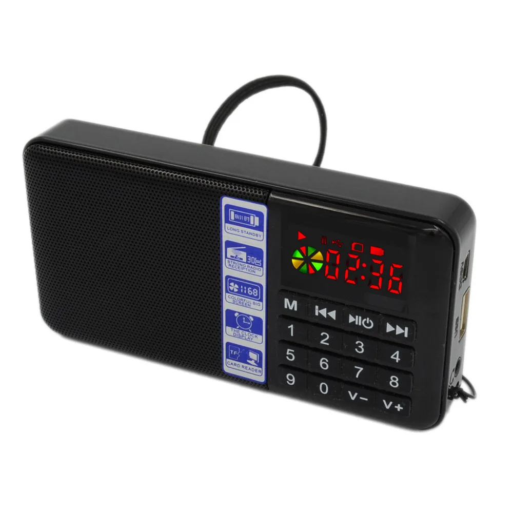 Портативный FM-радиоприемник USB TF карта MP3-плеер цифровой динамик Redner для отдыха