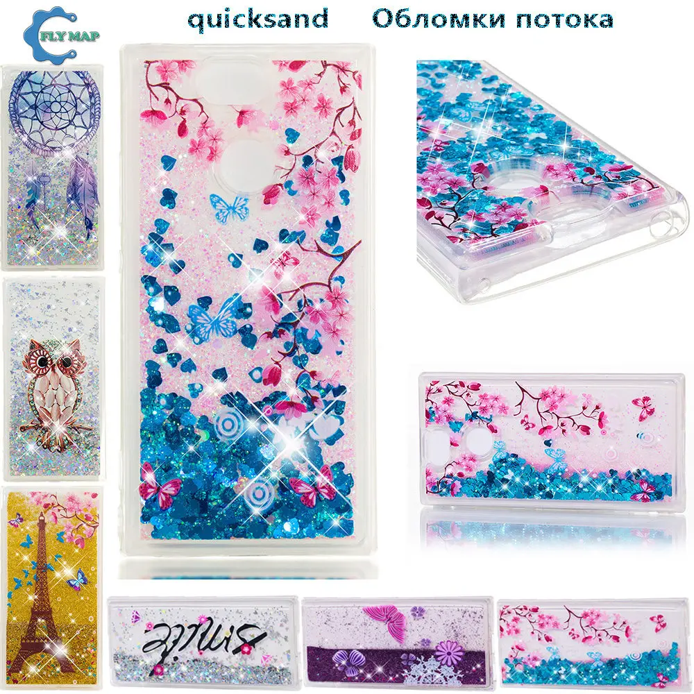 

Quicksand Case For Sony Xperia XA2 XA 2 XperiaXA2 H3113 H3123 H3133 H4113 Dynamic Liquid Glitter Stars Soft Phone Cover Shell