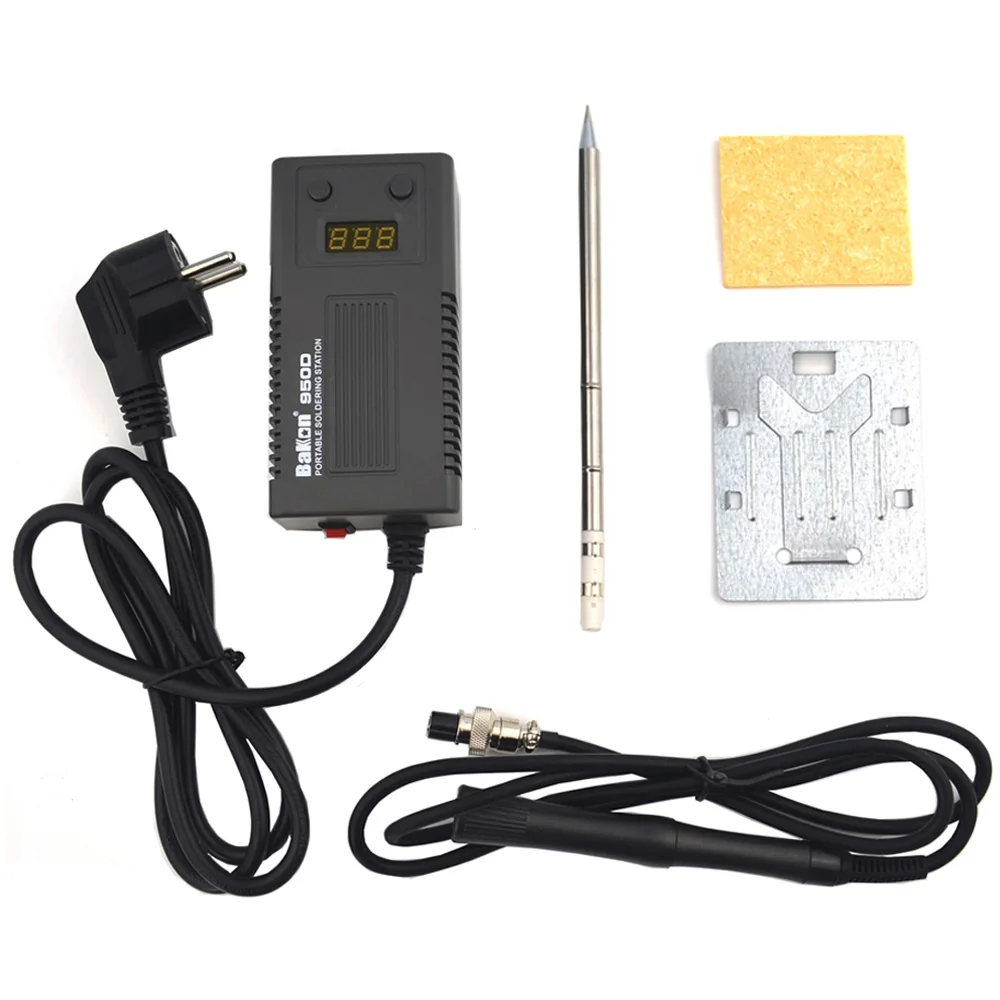 Goedkoop BAKON 75W 950D elektrische soldeerbout Draagbare elektrische ijzer T13 iron head mini Draagbare Digitale soldeerstation T13 ijzer tip