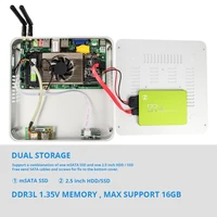 uhd hdmi vga מיני PC i7-7500U i5-7200U i3-7100U Windows 10 & 8.1 UHD 4K לינוקס HDMI VGA 6 USB * 300M WiFi Dual Gigabit Ethernet חפצים HTPC (5)