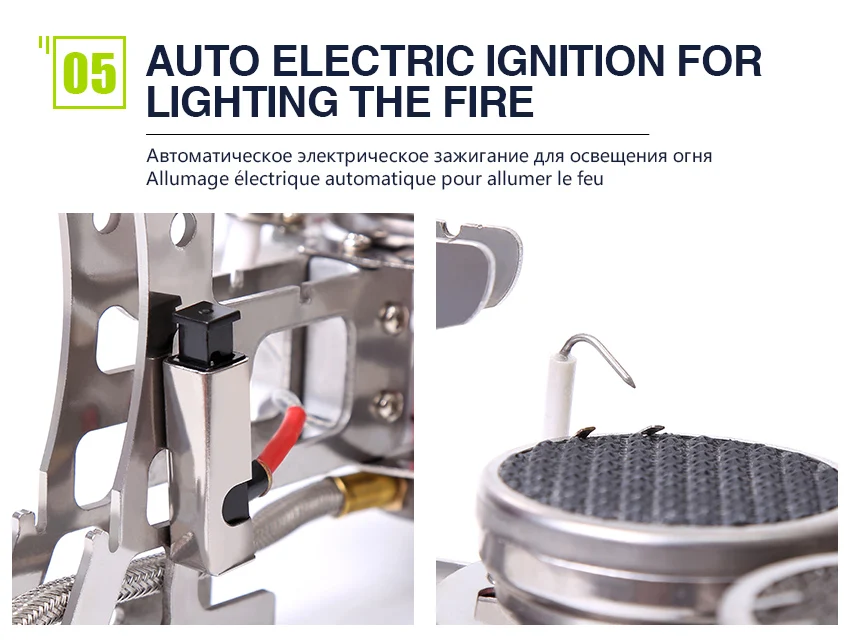 11000 Вт походная плита, 3 инфракрасные керамические горелки, ветрозащитная газовая плита, автоматическое электрическое зажигание, походная плита