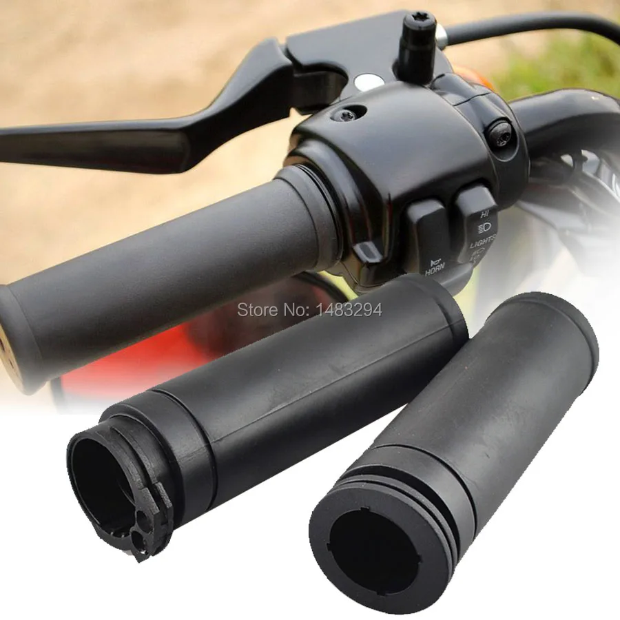 

1" 25mm Black Rubber Handlebar HANDGRIPS For Harley Iron 883 XL1200 Softail FatBoy Bobber Cruiser Chopper