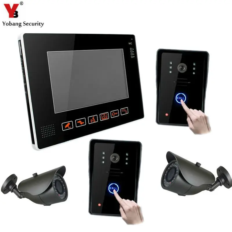 YobangSecurity 9" Video Audio Doorbell Video Door Phone Bell