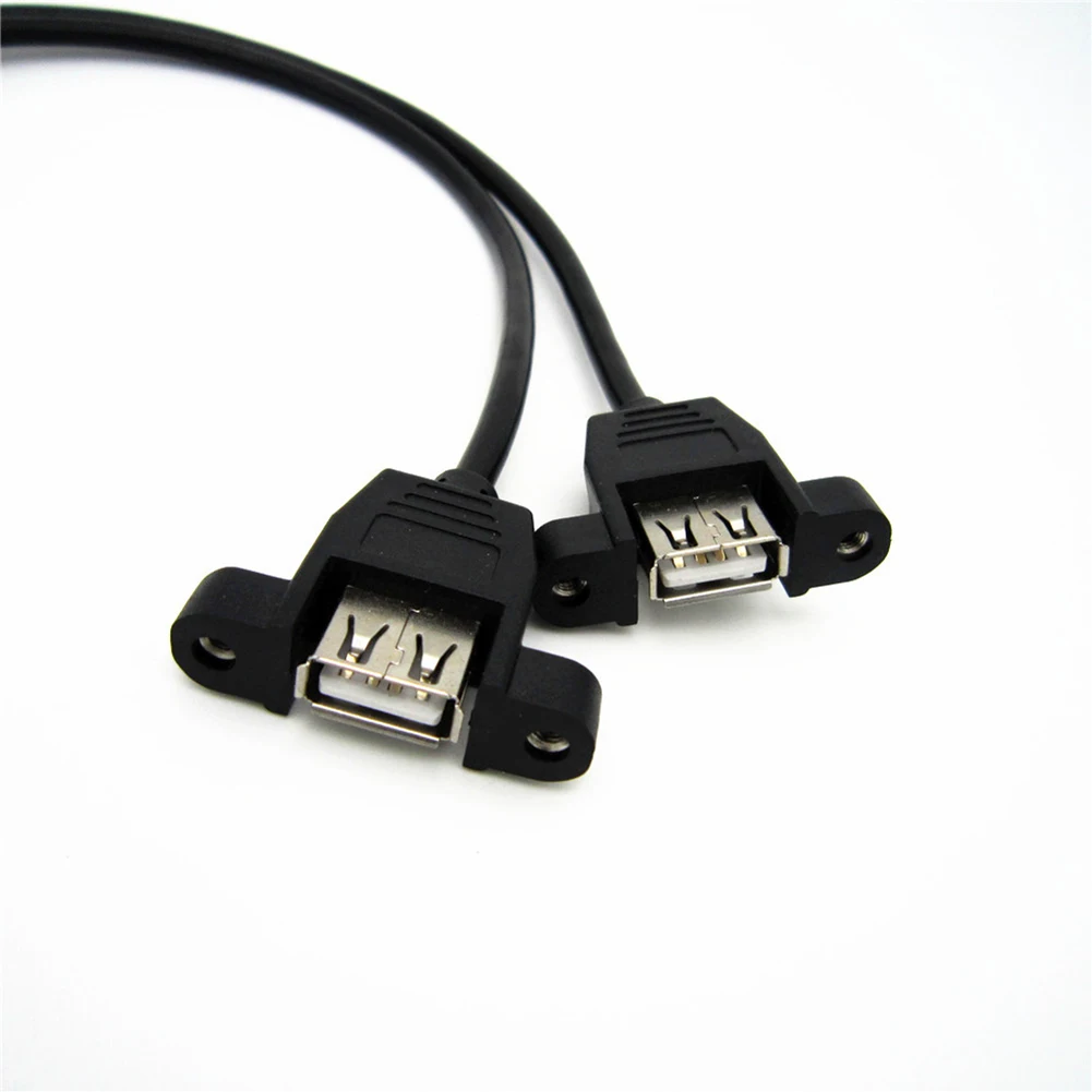 Удлинительный Кабель USB 2 0 со штекером на гнезда с винтовым панельным креплением