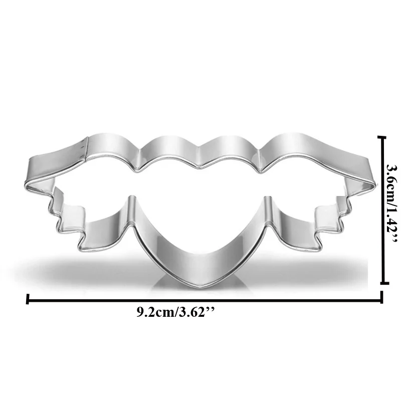 Heart Metal Cookie Cutter Angel Wing Valentine Cake Decorating Tool Party Patisserie Gateau Biscuit Mold Pastry Bakeware 2pcs