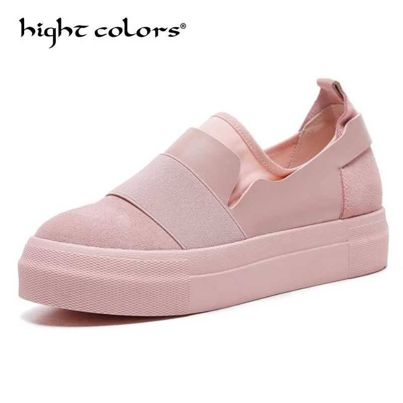 

High Quality Women Leather Loafers Casual Flats Shoes Woman Slip On Female Shoes Thick Bottom Moccasins Slipony Zapatos Mujer 43