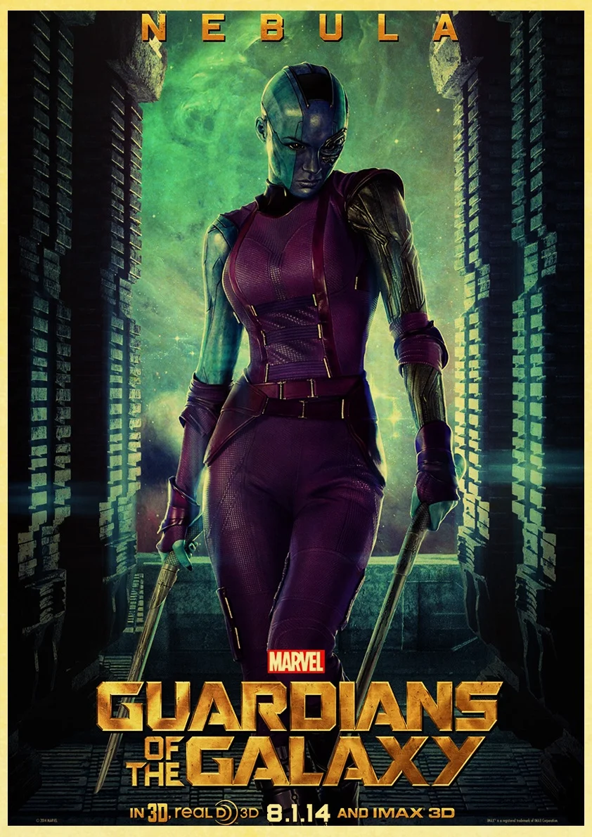 Винтаж фильм Marvel стражи Галактики плакат наклейки на стену печать плакатов Высокое качество для бара и домашнего декора