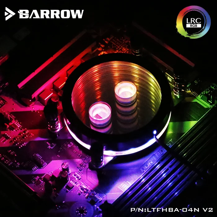 Кулер для процессора Barrow AM3 AM4 plaform 2 0 5v rgb компонент освещения водяное охлаждение