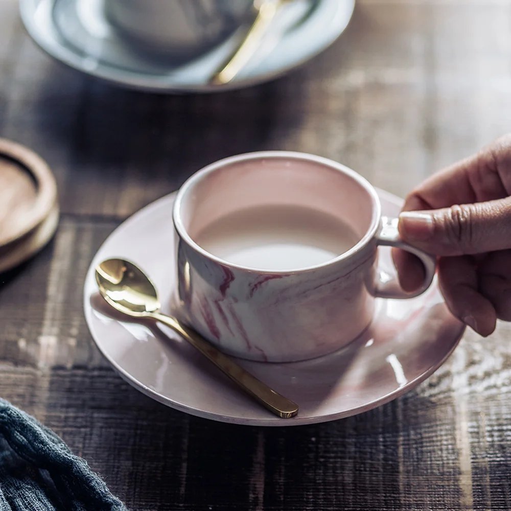 European small luxury marble ceramic coffee cup set coffee set with afternoon tea set LM5311420py European small luxury marble ceramic coffee cup set coffee set with afternoon tea set LM5311420py