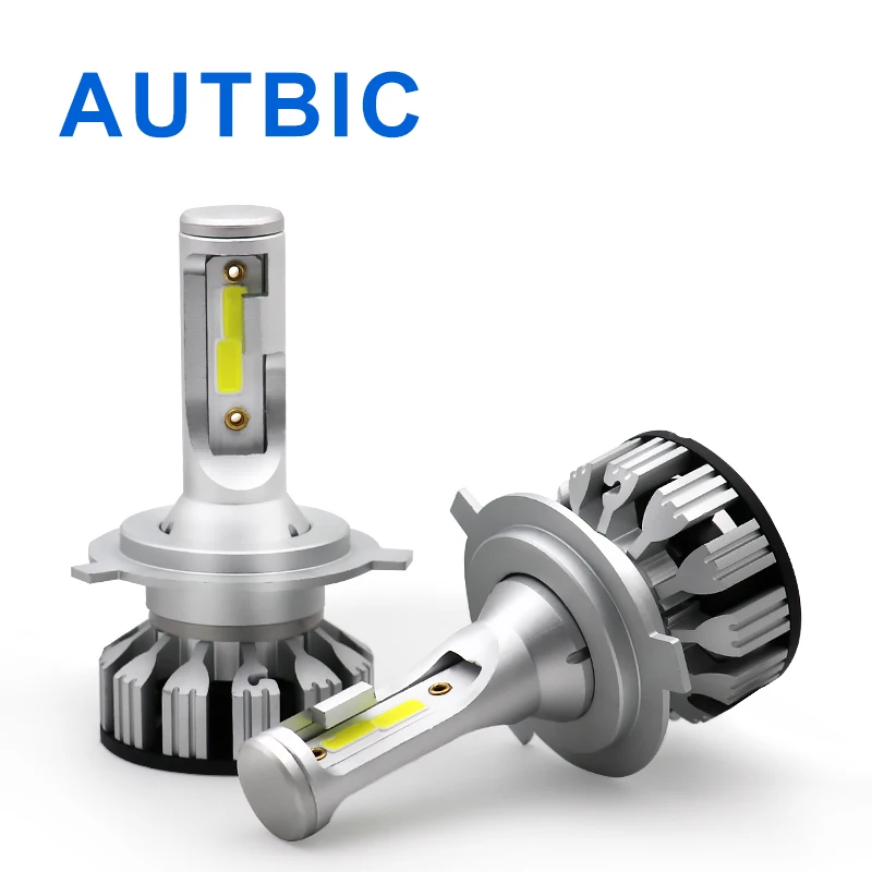 

AUTBIC 2PCS 12V H4 LED Headlight Bulb H7 H1 H11 9005 Hb3 9006 Hb4 Lights For Car 40W 5000LM 6500K COB Headlamp Kit Auto Fog Lamp