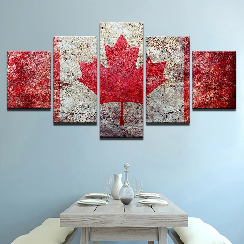 Aliexpress.com : Buy New diamond 5pcs Canada Leaf Flag Paintings 5d