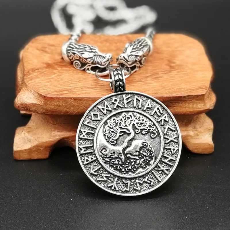 

Luen Symbol God Tree Round Life Tree Pendant Amulet Faucet Necklace Ancient Greek Folk Jewelry 1pcs Drop Shipping