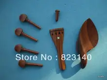 1 Set ROSEWOOD Violin Fitting 4/4, Quality Violin parts with Tail piece, chin rest 4 pegs and end pin