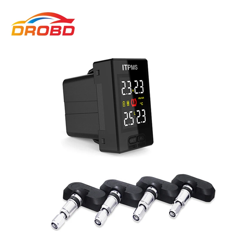 

Tire Pressure Alarm Careud U912 With 4 Internal Sensors Tyre Pressure Monitoring System Car TPMS PSI/BAR Tool