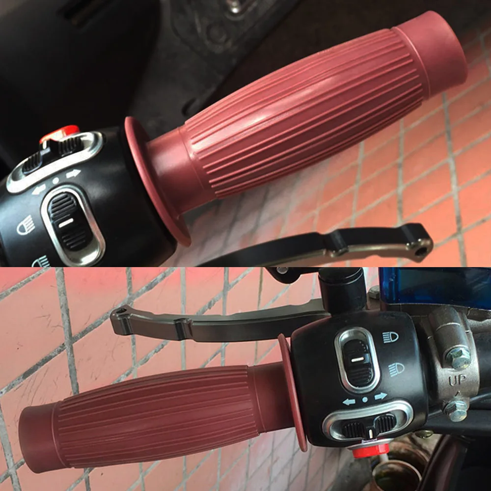 Универсальный 7/8 ''22 мм Винтаж резиновые рукоятки мотоцикла кофе мотоциклов ручки 4 цвета доступны мотоцикл frame