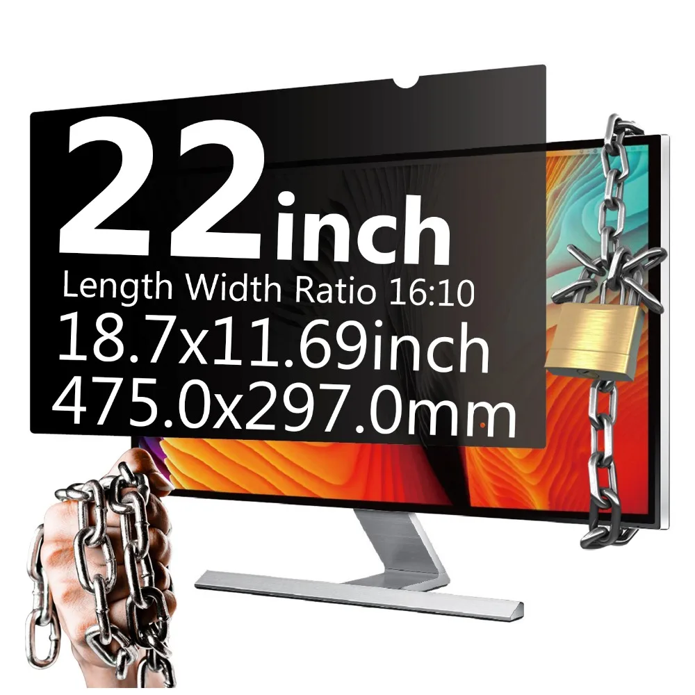 

YOSON 22 inch Widescreen Universal Privacy Screen Filter Privacy Filter for 16: 10 Screen Protector