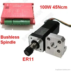 Moteur + pilote + support de montage, broche sans balais 100W 45Ncm DC24V 42mm Collets assortis à MACH3 nouveau 