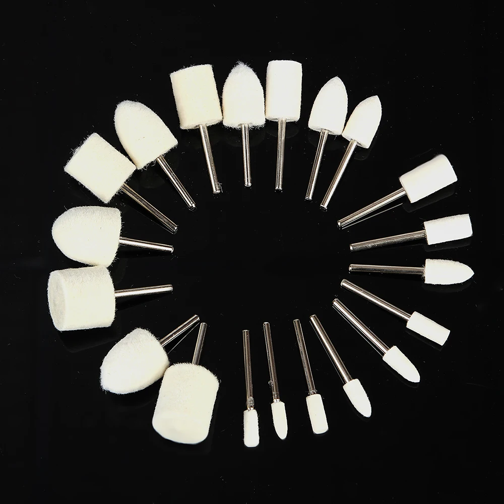 20Pcs Multifunctional Mandrel Mounted Wool Grinding Cylinder Bullet