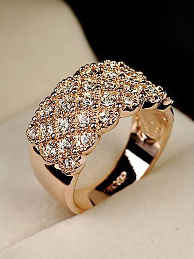 Женские кольца обручальное кольцо для женщин роскошные украшения позолоченное кольцо из нержавеющей стали кольца для женщин