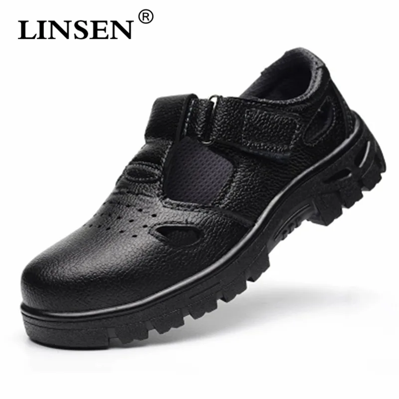 

summer PU anti-pierce building site worker security Sandals Brand big size men casual breathable steel toe caps work safety shoe
