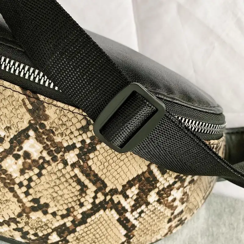 Модная Кожаная поясная сумка со змеиным принтом для девочек и женщин, Спортивная поясная сумка, сумки через плечо, карман для денег