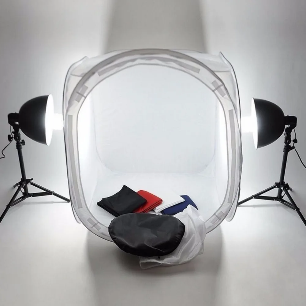 

Studio Lightbox Pro Photography Equipment Foldable 50cm Photo Studio Soft Box Light Softbox Lighting Tent 4 Backdrops