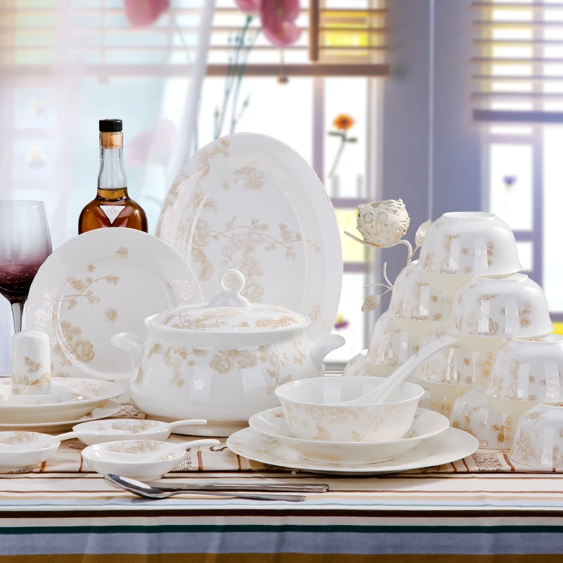 

[Jingdezhen] version of electro-optic ceramic bowl dish secluded orchid in a deserted Valley bone china tableware