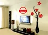 5 Size Colorful Multi-Pieces Flower Vase 3D Acrylic Decoration Wall Sticker DIY Art Wall Poster Home Decor Bedroom Wallstick 6