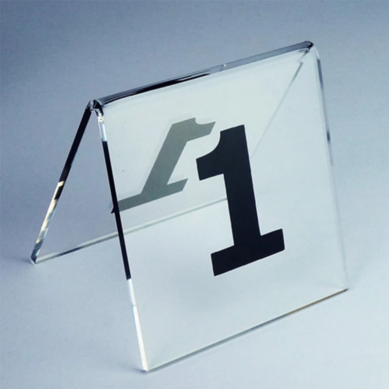 AHANDMAKER 40Pcs Clear Acrylic Place Cards, 3.5 X 1.8 Inch