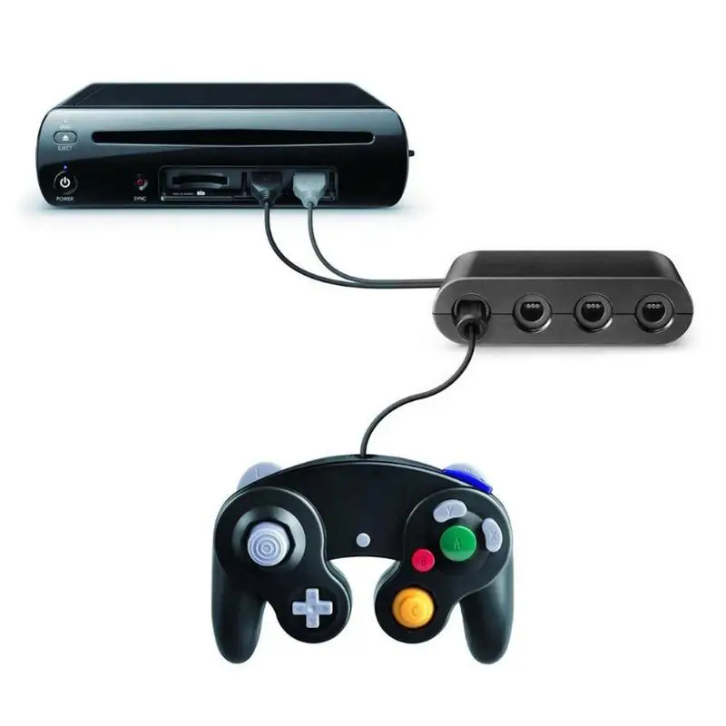 

ALLOYSEED 4 Ports for GC GameCube to for Wii U PC Nintend Switch Controller Adapter USB adapter Converter adaptor