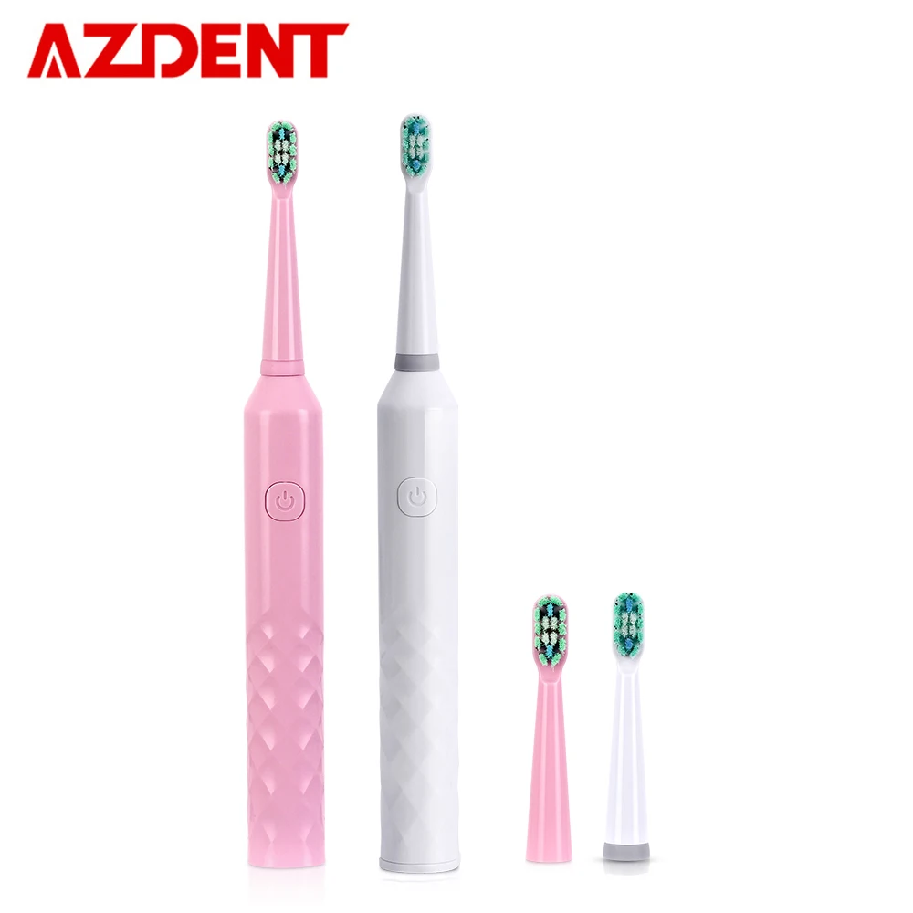 

New 6 Modes Sonic Electric Toothbrush for Adults Children Battery Type with 2 Replacement Heads 2 Minutes Timer Tooth Whitening