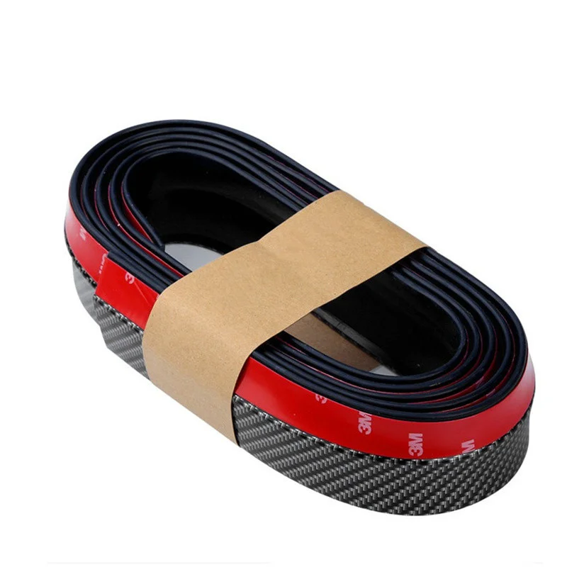 

2.5m Car styling Car Bumper Strip Rubber Bumper Strip 65mm Width Exterior Front Bumper Lip Car Sticker Protector Universal