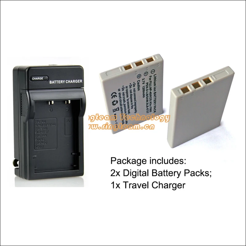 3 In 1 FNP40 NP 40 Battery 2x & Travel Charger 1x for Fujifilm Cameras