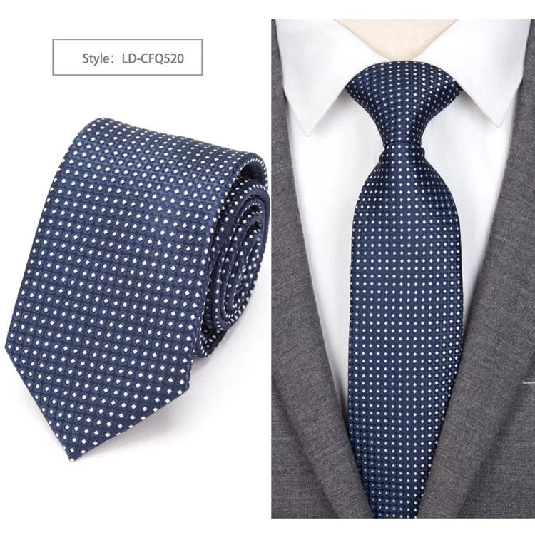 Мужской роскошный галстук, официальные жаккардовые галстуки, тканые клетчатые галстуки, Свадебный галстук-бабочка, мужская деловая рубашка, аксессуары, Corbatas Para Hombre - Цвет: LD-CFQ520