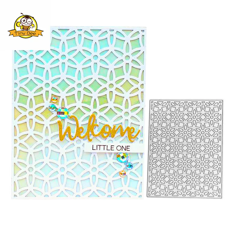 

Square Background Frame Metal Cutting Dies Scrapbooking for Card Making DIY Embossing Die Cut New Craft Dies Snows Element Decor