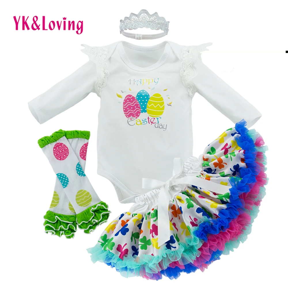 New Eggs Baby Clothing Sets for Easter Day Long Sleeve Romper with Tiny