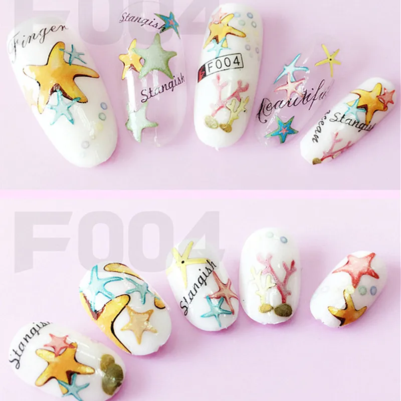 

1 Sheet 3D Ultra-thin Waterproof Stickers New Fashion design of Simulation 3D Nail Stickers Decals Nail Art Decorations
