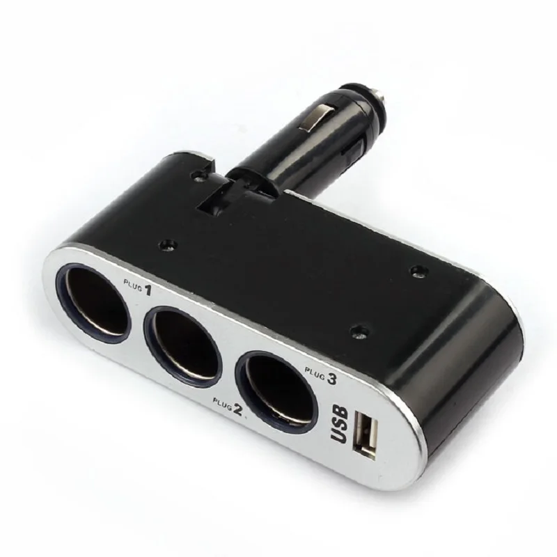 Автомобильный прикуриватель 12 V/24 V 1-3 USB блок питания в автомобиле зарядное устройство адаптер и тройная сигарета гнездо прикуривателя 3,0