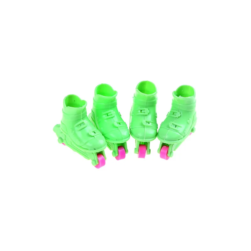 

2 Pairs Roller Skate Fancy Doll Shoes Toys Fit For Barbie Dolls Kids Girls Toy Roller Play House Doll Accessories