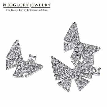 

Neoglory Fashion Cubic Zirconia Light Yellow Gold Color Butterfly Design Stud Earrings for Women Hot Gifts Jewelry 2020 New