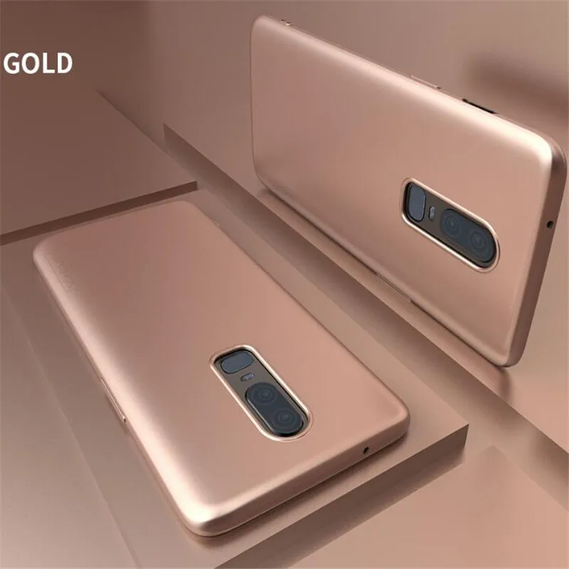 Один плюс 6 чехол X-Level Матовые чехлы для телефонов для One Plus 6 5 5 т Мягкий ТПУ силиконовый чехол для Oneplus 6 Oneplus 5 5 T - Цвет: Золотой