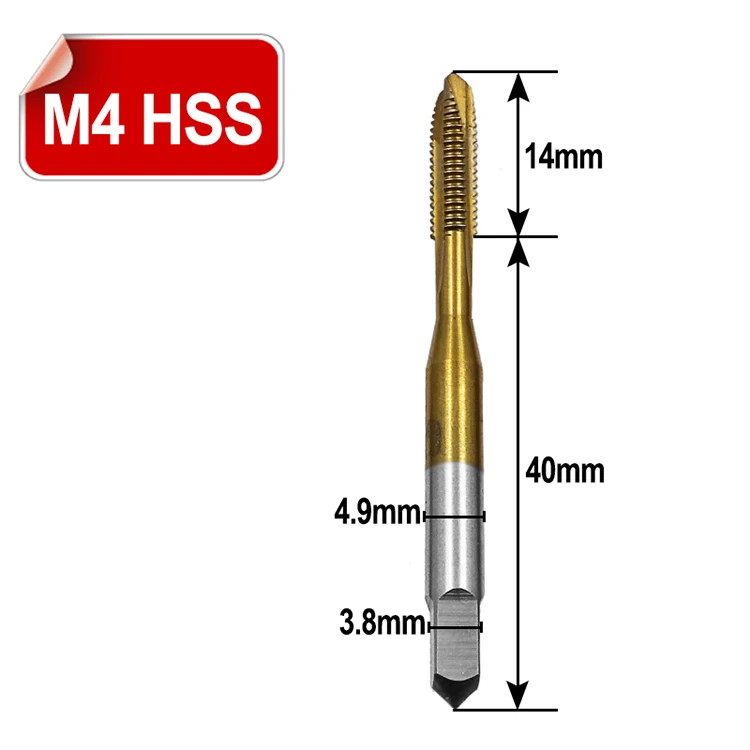 Титановый гальванический HSS машина винт кран M3 M4 M5 M6 M8 спиральные острые краны DIY инструмент